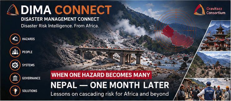 DIMA Connect Issue 07 cover: When One Hazard Becomes Many — Nepal One Month Later